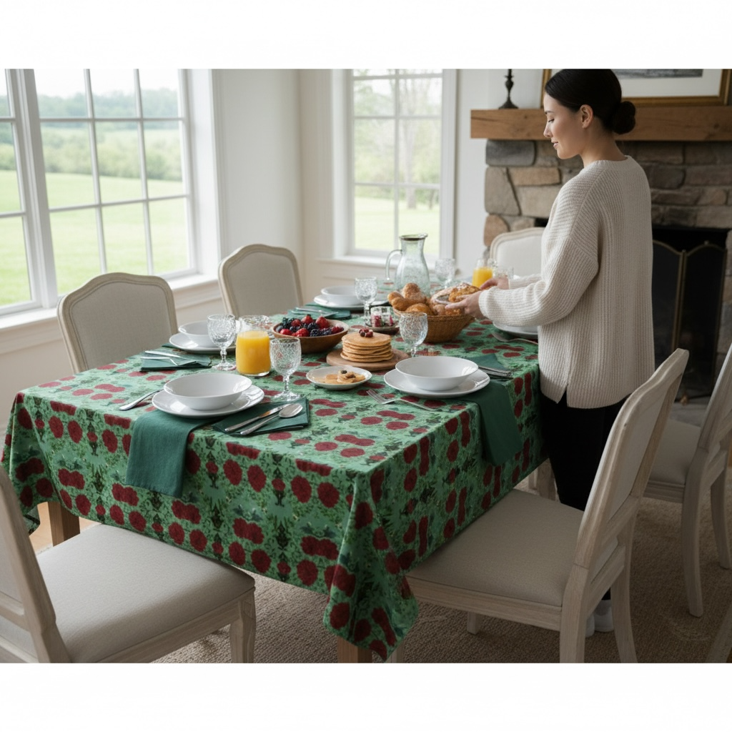 Marquesa Floral Mint 60 x 90 Tablecloth