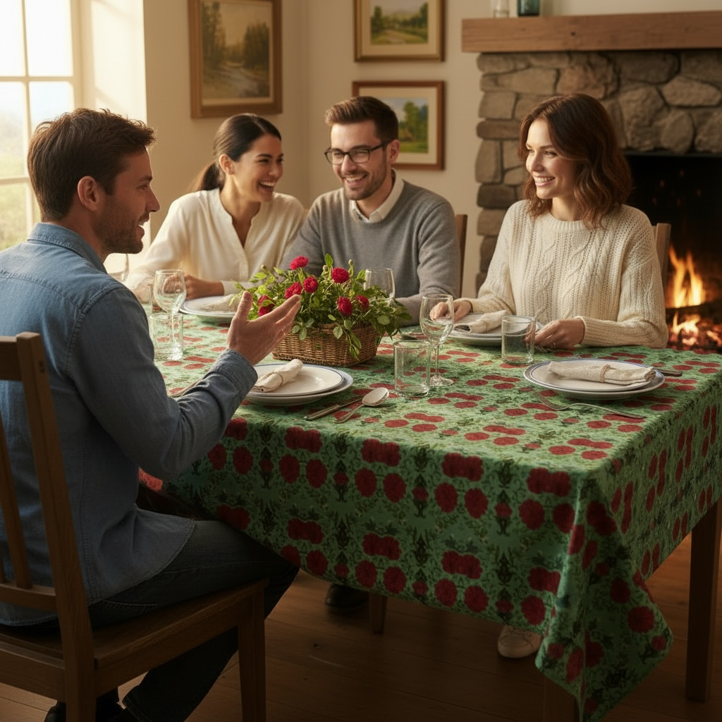 Marquesa Floral Mint 60 x 90 Tablecloth