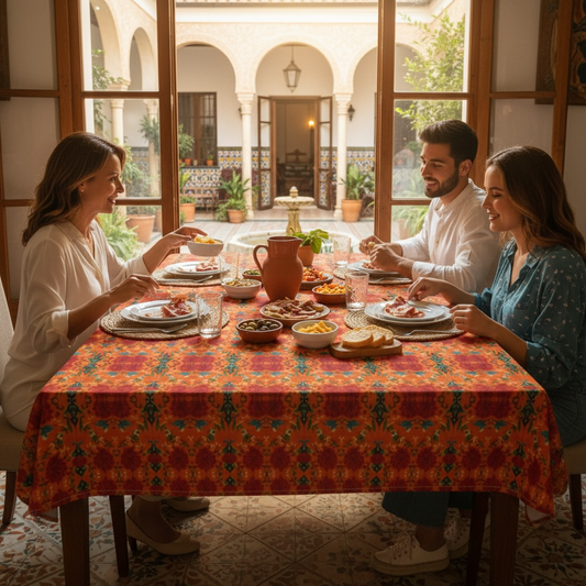 Marquesa Floral Tangerine 60 x 90 Tablecloth