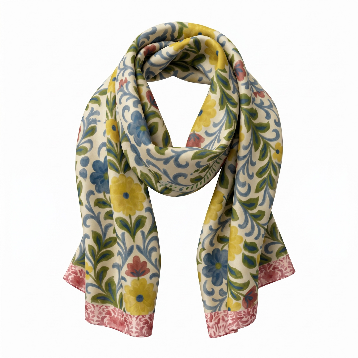 Jardin Provencale Goldenrod Long Silk Scarf