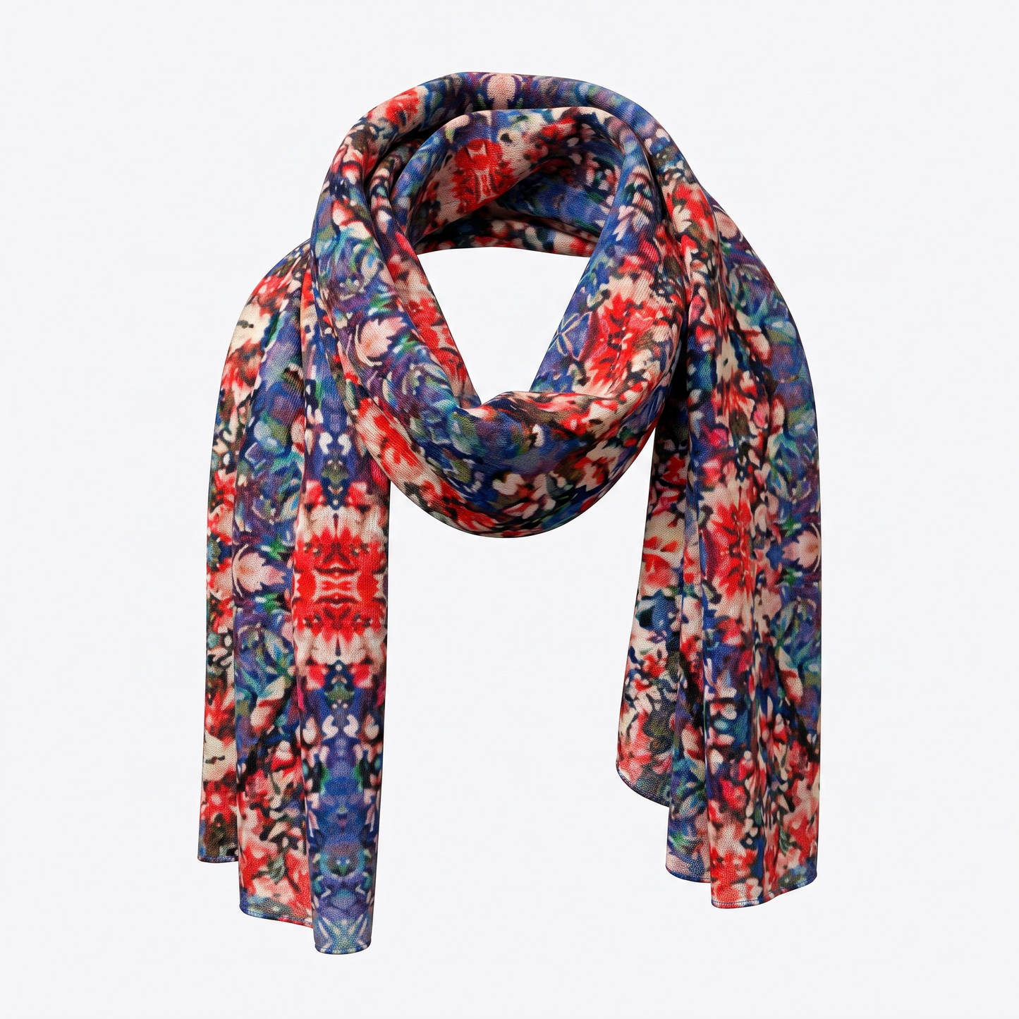 Harbor Roses Silk Long Scarf