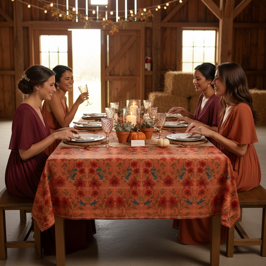 Songbird Bloom Terracotta 60 x 90 Tablecloth