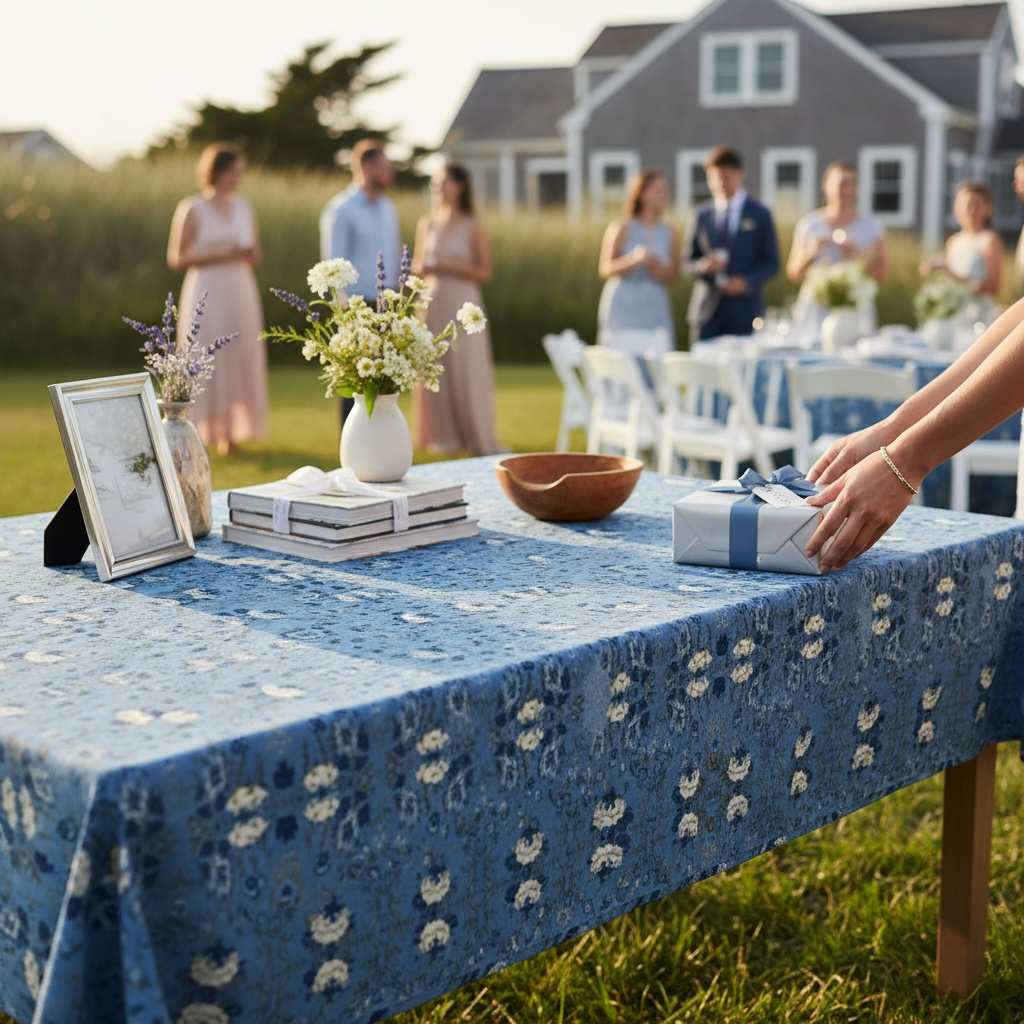 Blue Manor Bloom 60 x 90 Tablecloth