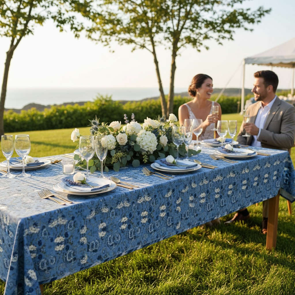 Blue Manor Bloom 60 x 90 Tablecloth
