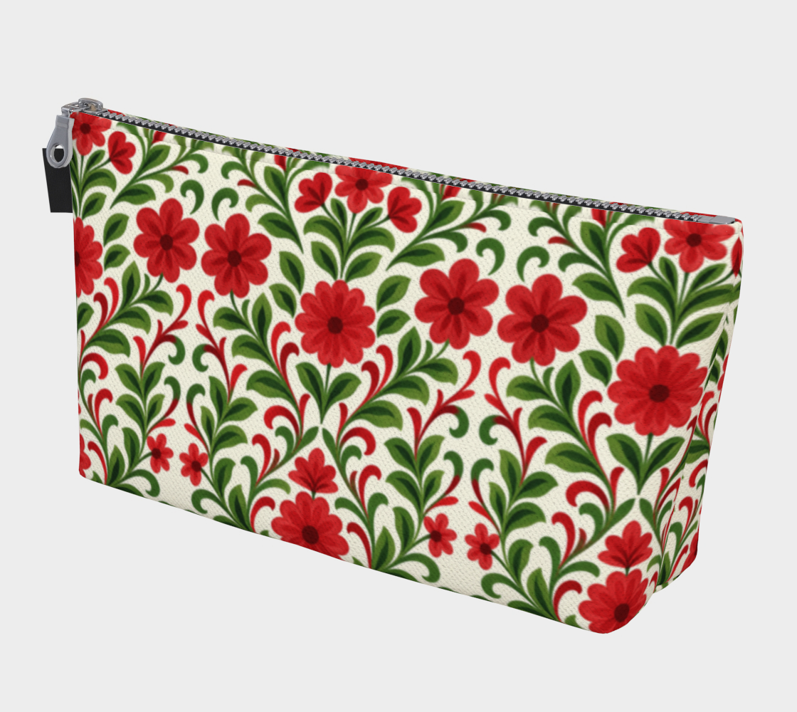 French Country Noel makeup bag