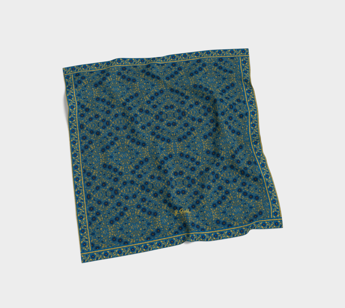 indigo meadow 50 x 50 scarf