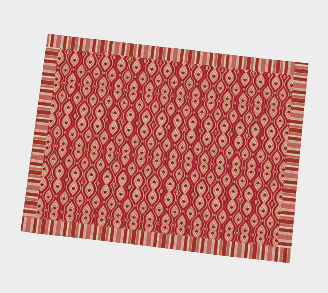 Red Heart Ikat with Border Placemats