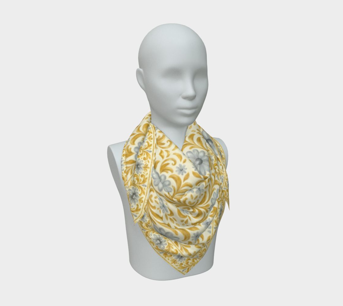 Gilded Garden 50 x 50 scarf