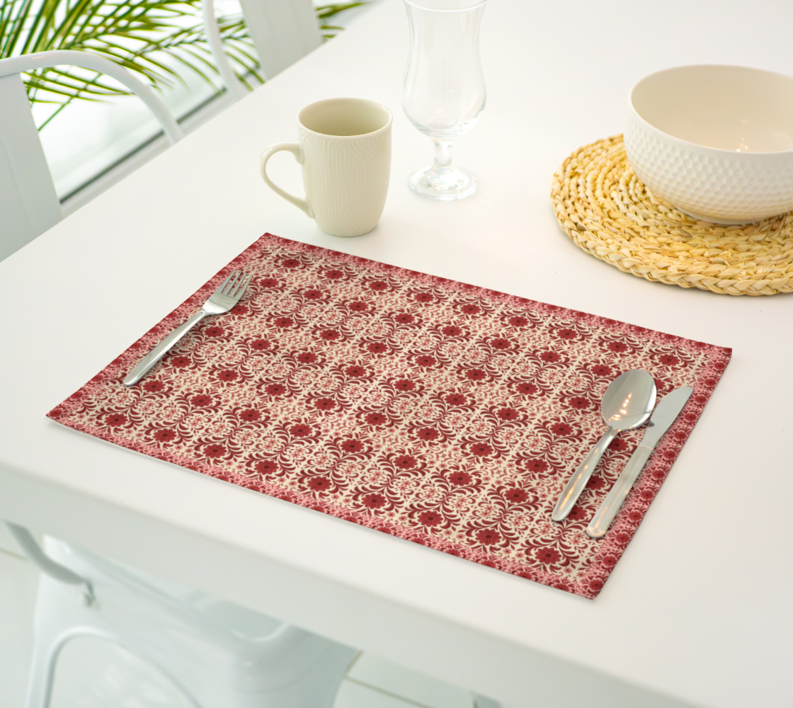Petite Fleur Rouge D'Hiver Placemat