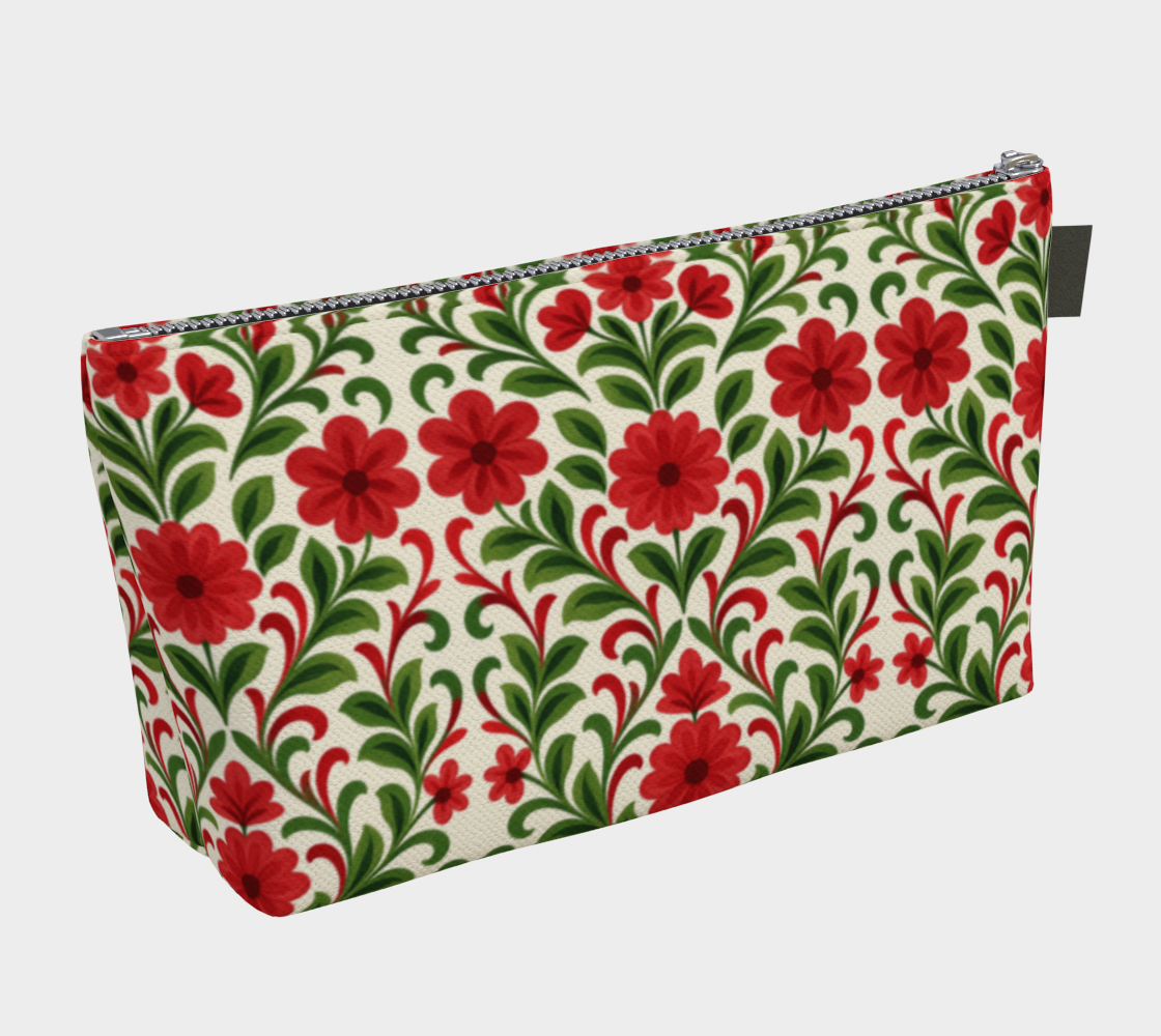 French Country Noel makeup bag
