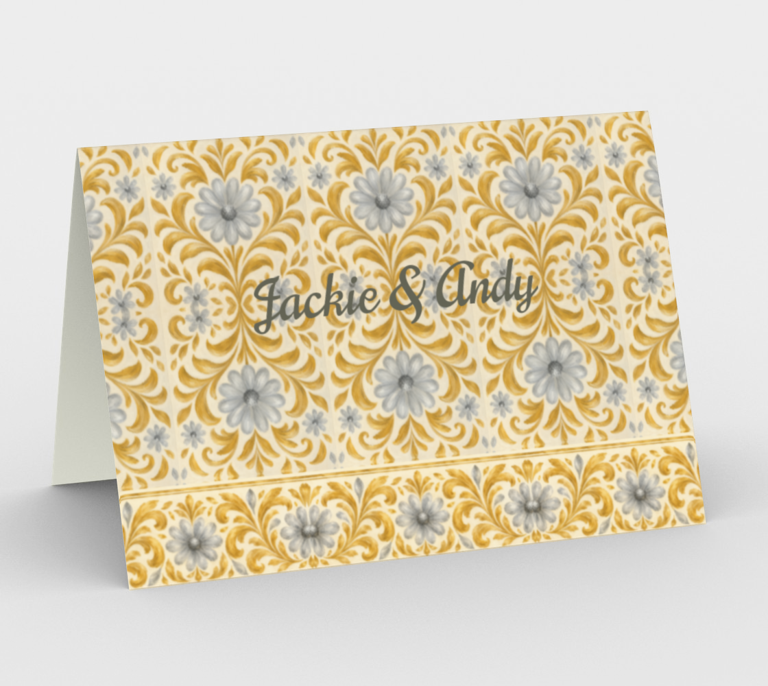 Gilded Garden Damask personailzed stationary