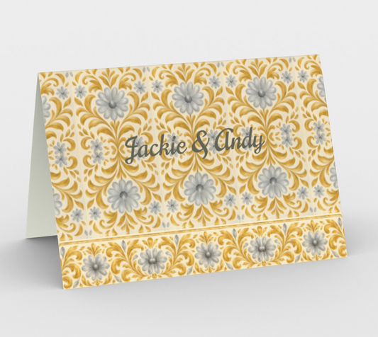 Gilded Garden Damask personailzed stationary