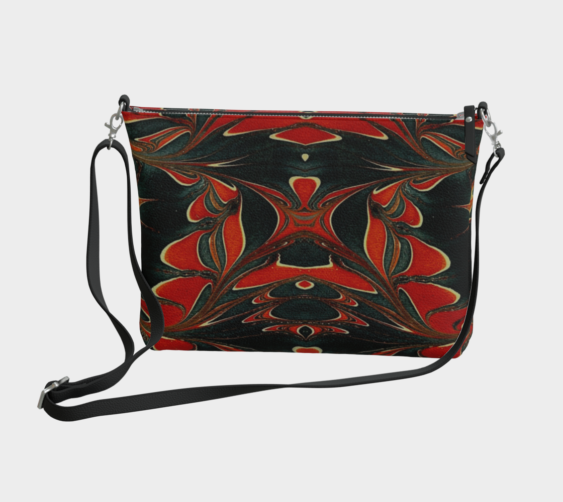 Americana Swirl Vegan Leather Crossbody Bag