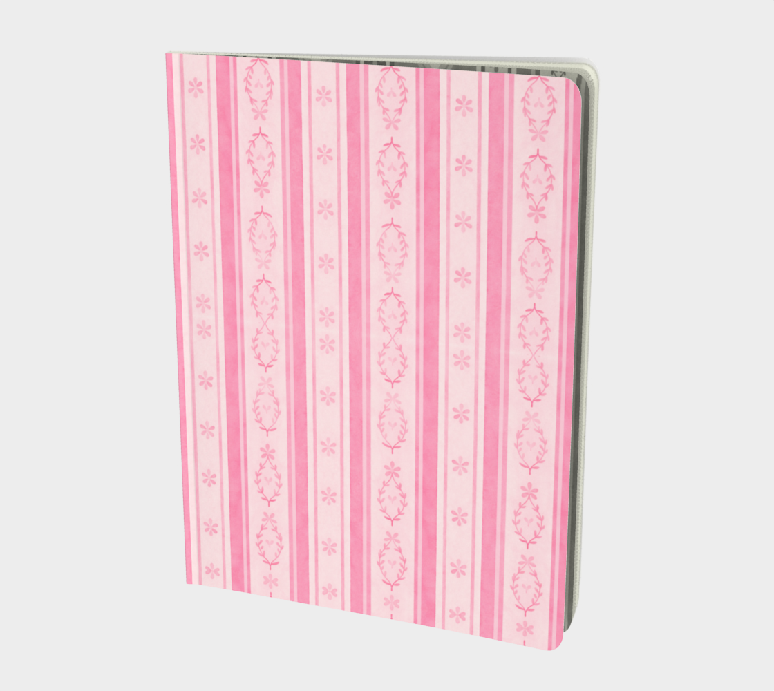 Swedish Folk Stripe Pink Notebook