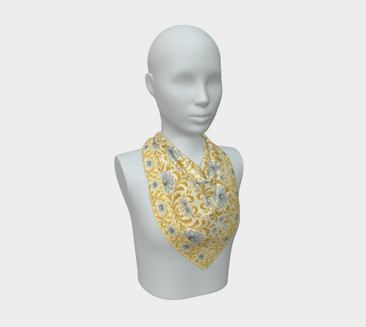 Gilded Garden 26 x 26 scarf
