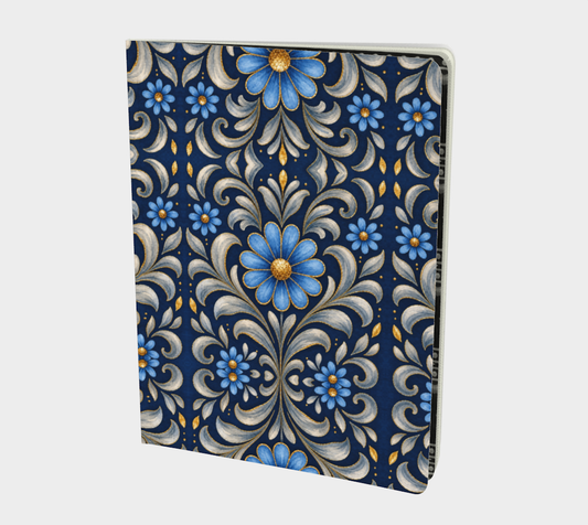 Gilded Navy Azure Bloom Notebook