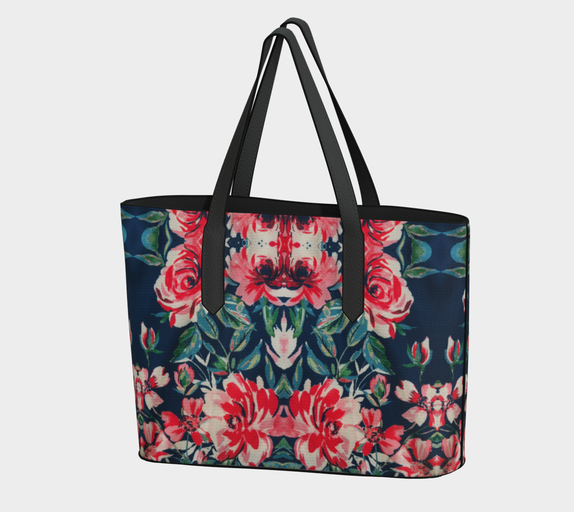 Harbor Roses Vegan Leather Tote