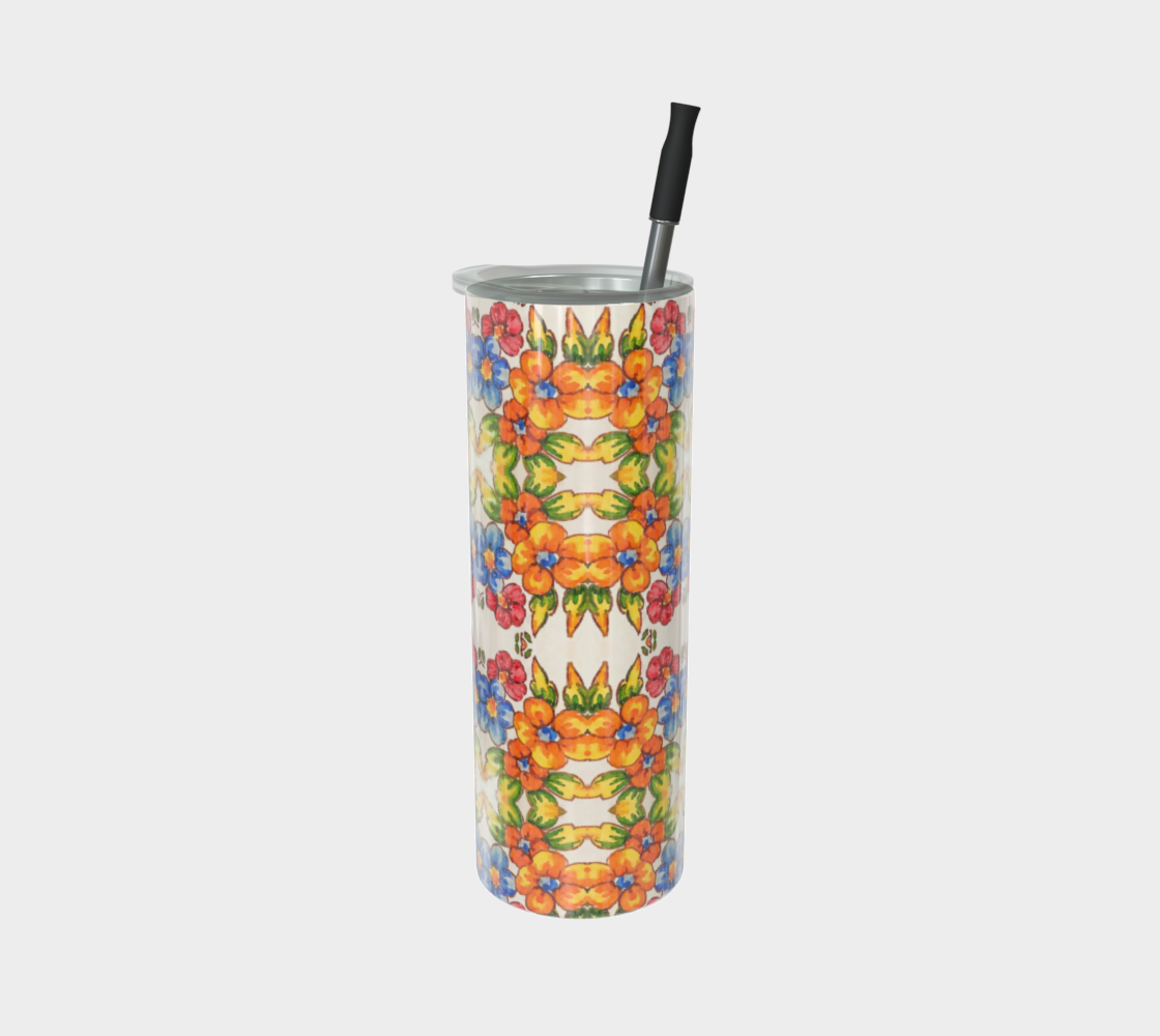 Positano Flowers Water Bottle