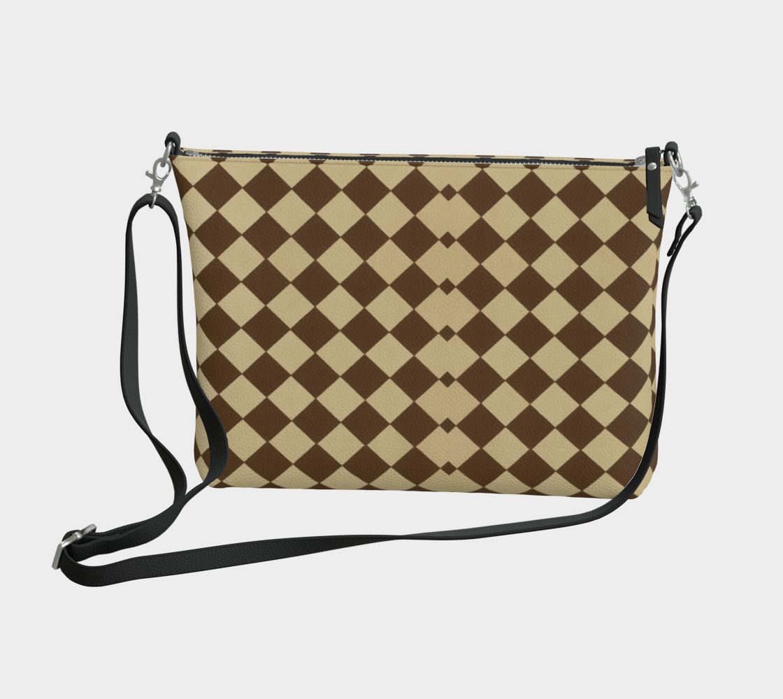 Cafe Harlequin Vegan Leather Crossbody Purse