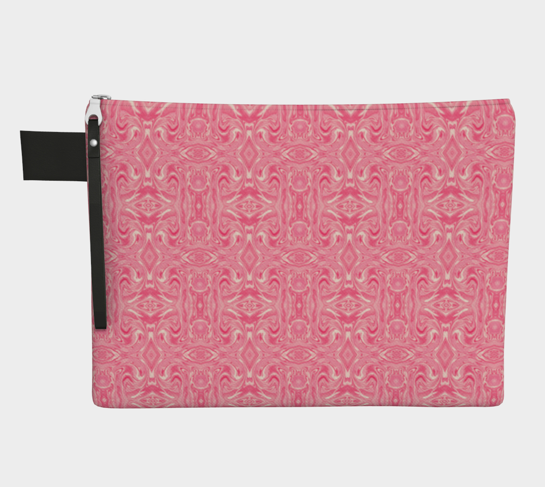 Pink Swirl Zipper Carry-all Bag