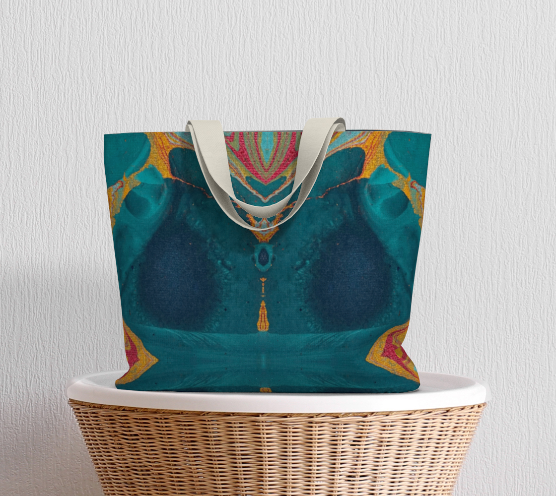 Gilded Peacock canvas tote  bag