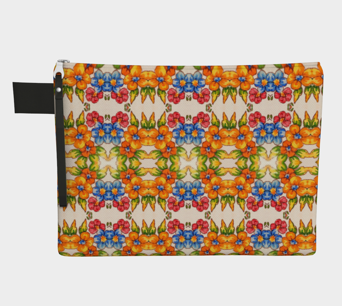 Positano Flowers Zipper Carry-all Bag