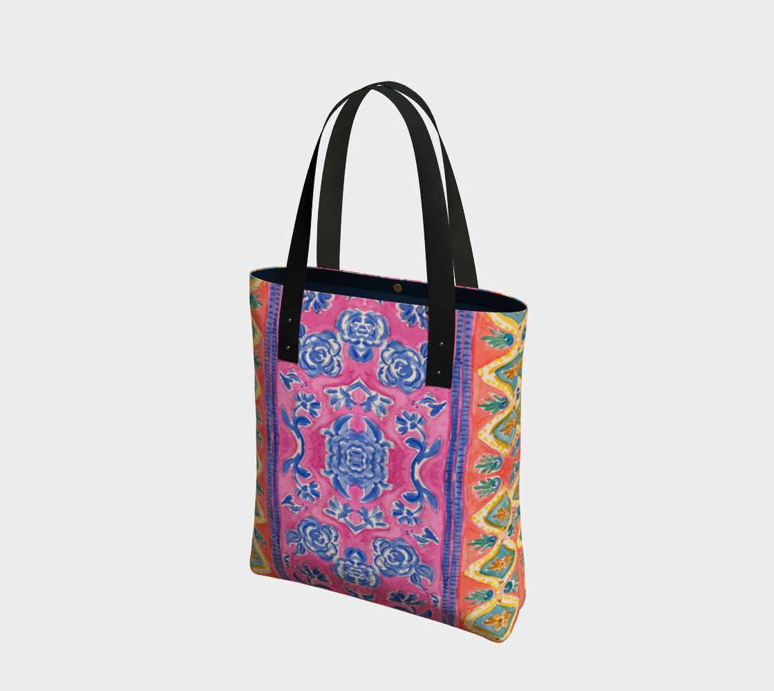 Coral Caravan Market Tote Bag