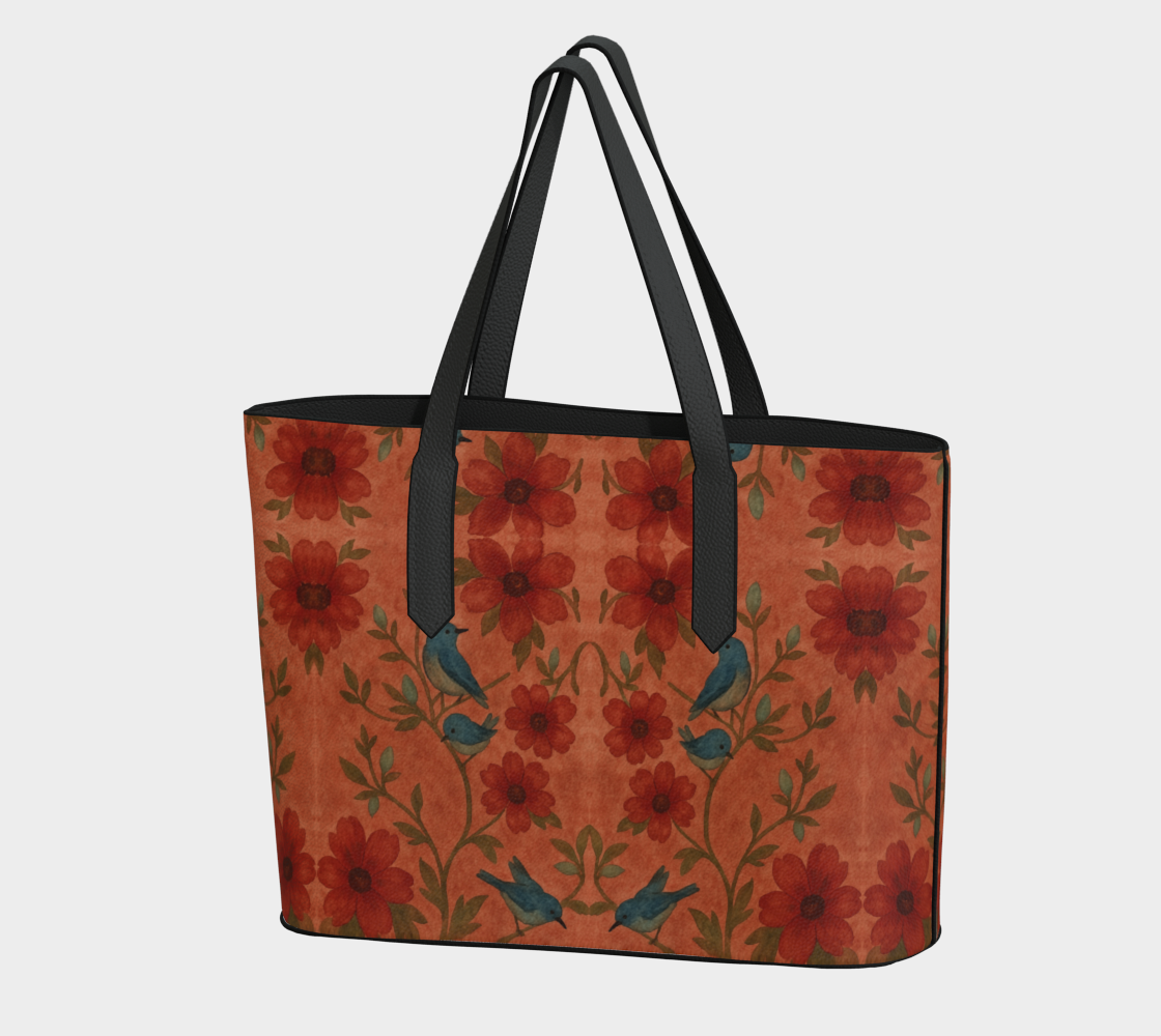 Songbird Bloom Terracotta Vegan Leather Tote