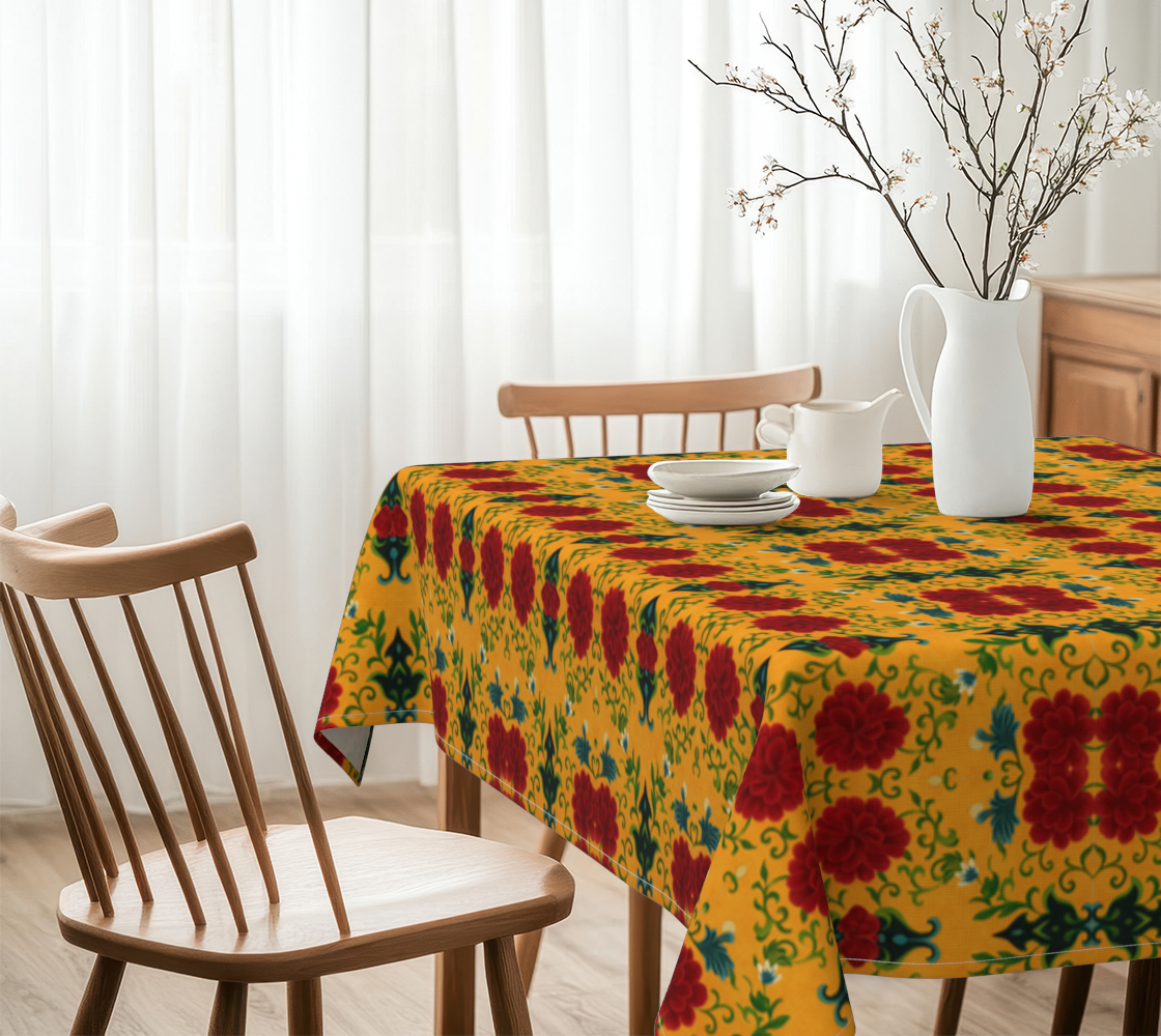 Marquesa Floral Golden 60 x 60 Tablecloth