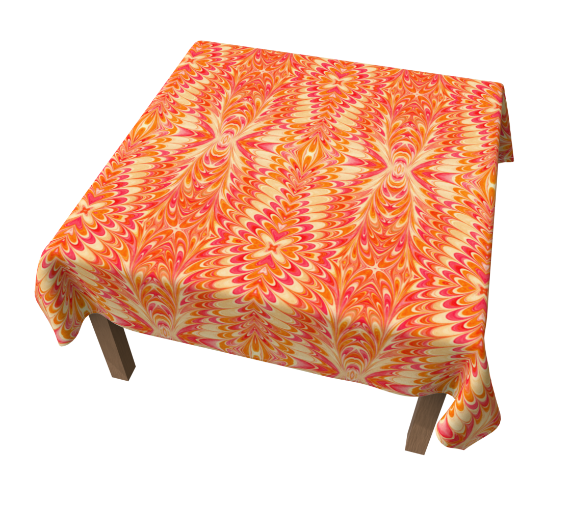 Tangerine Swirl 60 x 60 Tablecloth