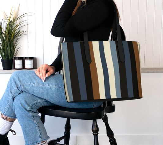 Midnight Timber Vegan Leather Tote Bag