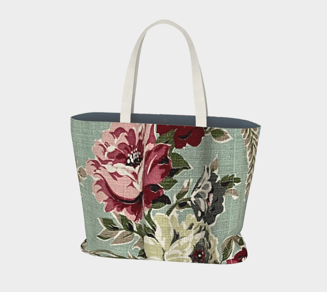 Seafoam Roses Tote Bag