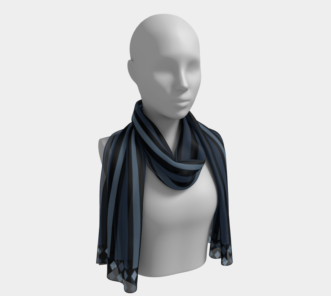 Twilight Bands Silk Long Scarf