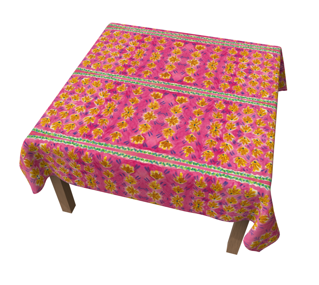 Pink Botanique 60 x 60 Tablecloth