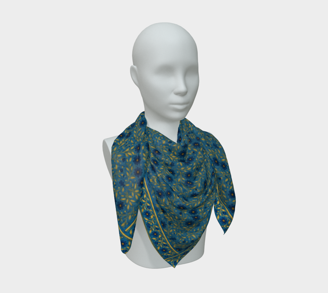 indigo meadow 50 x 50 scarf