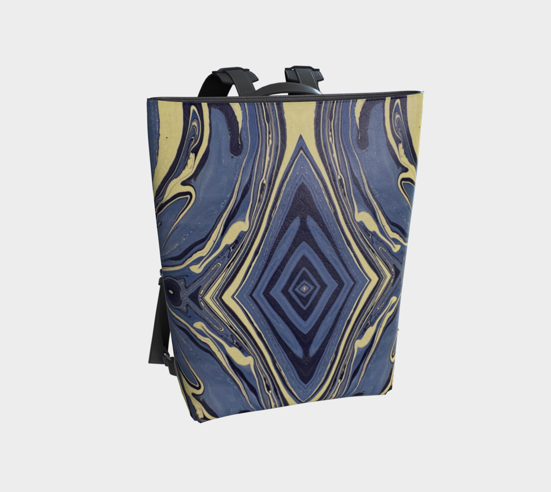 Mendocino Blues Diamond Vegan Leather Backpack