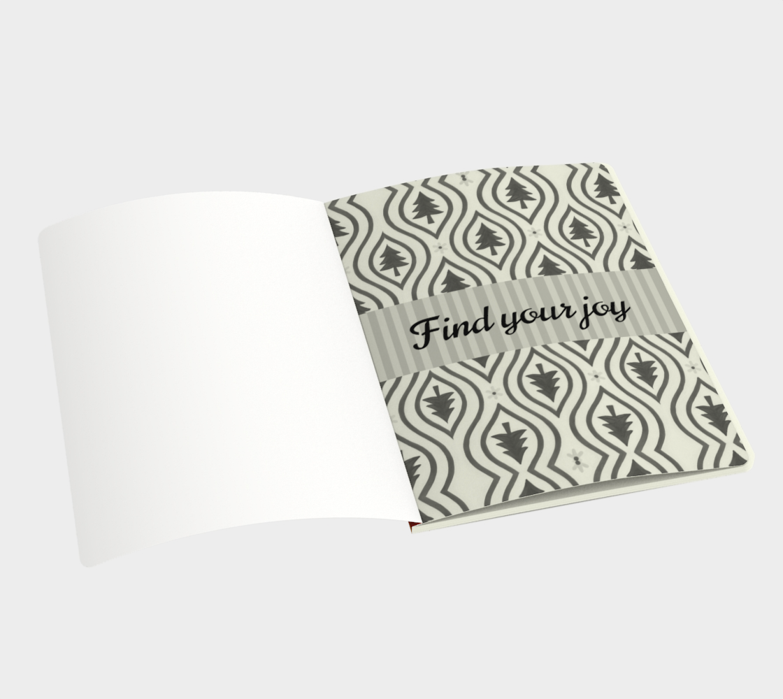Hearthside Pines xmass trees allover notebook