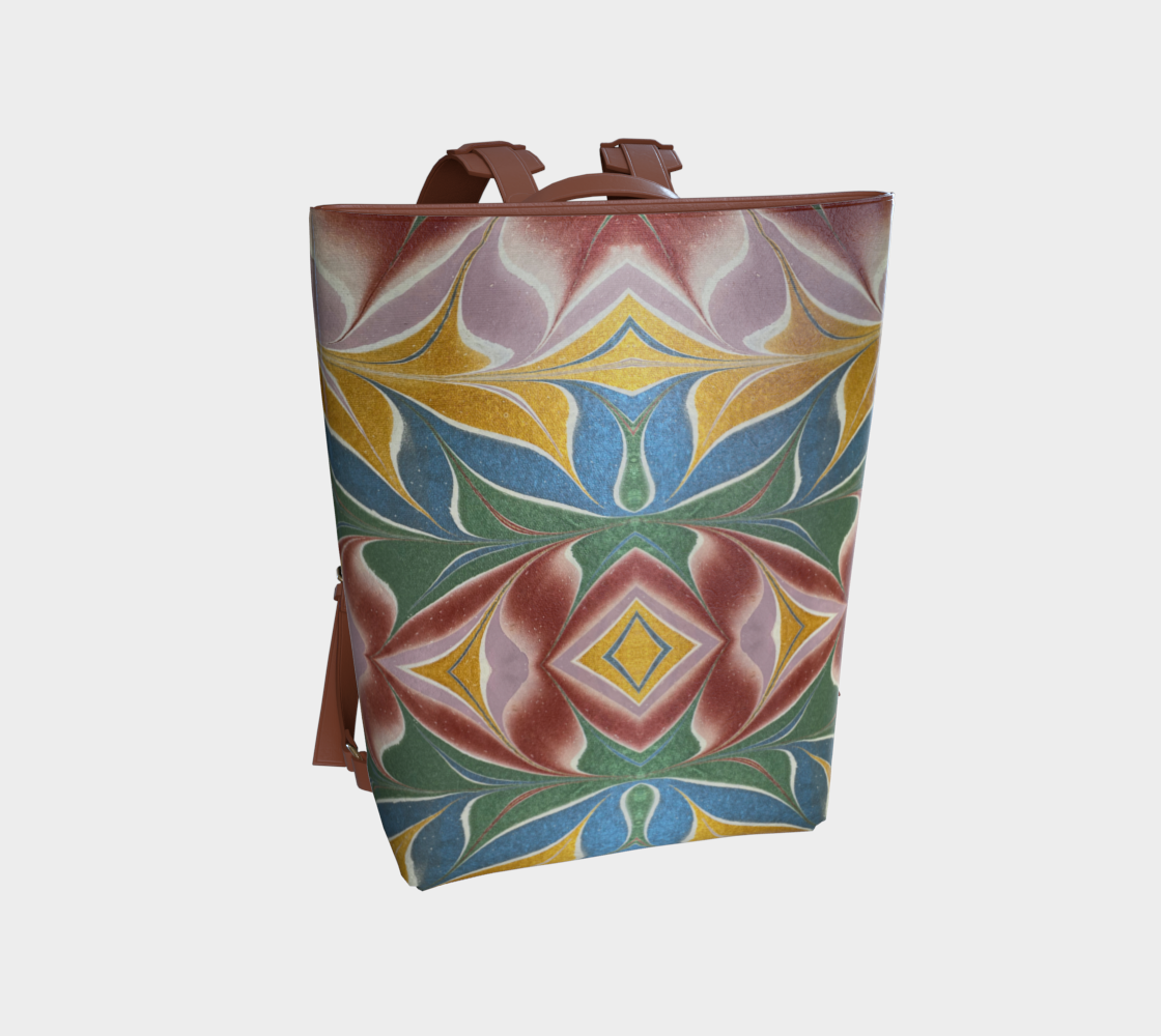 Florentine Flames Vegan Leather Backpack
