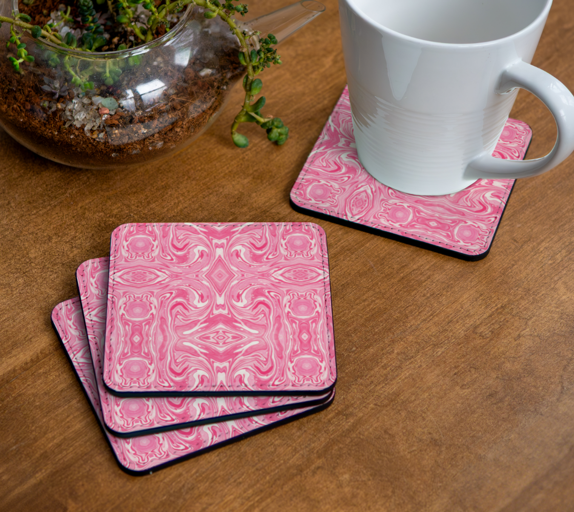 Pink Swirl Coasters
