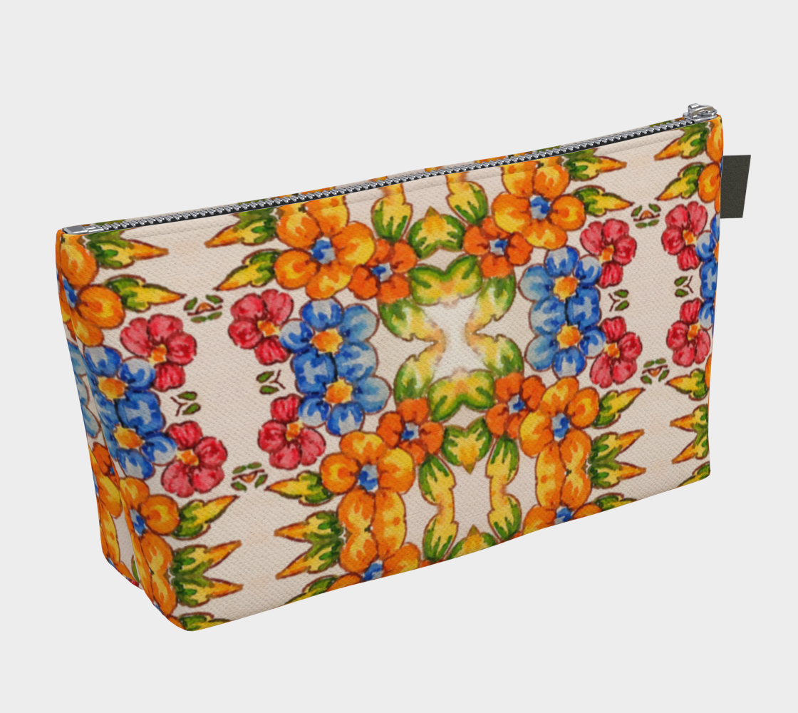 Positano Flowers Makeup Bag