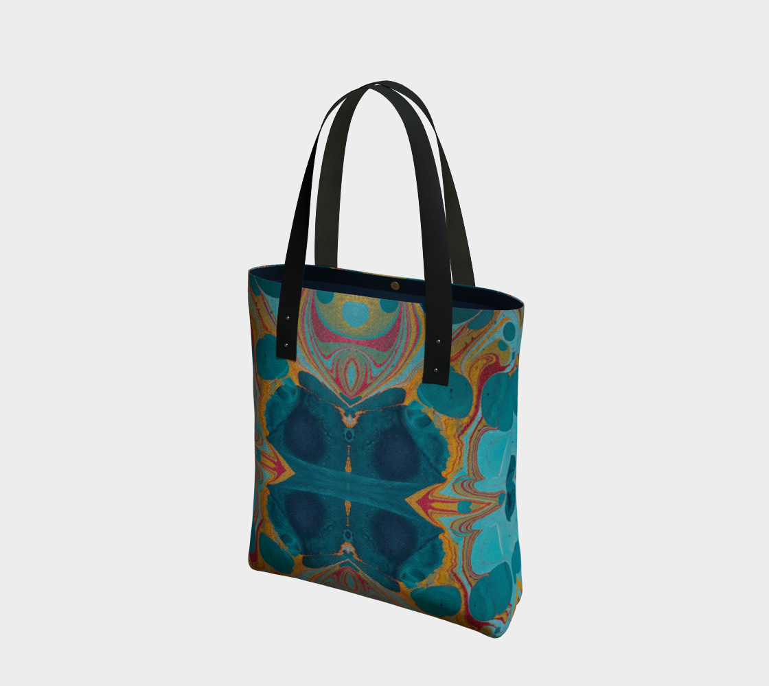 Gilded Currents Butterfly lined urban Tote Bag