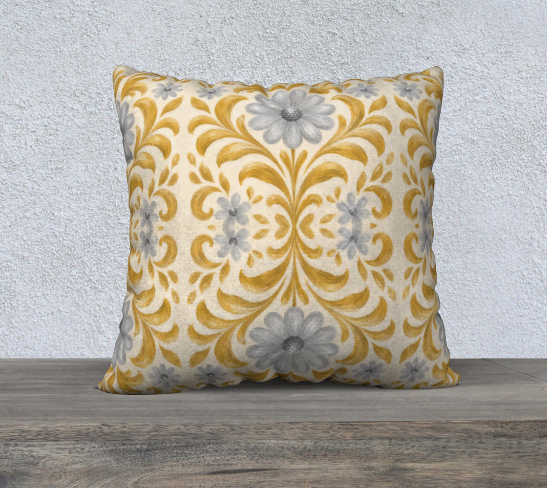 gilded gardens 22 x 22 pillow