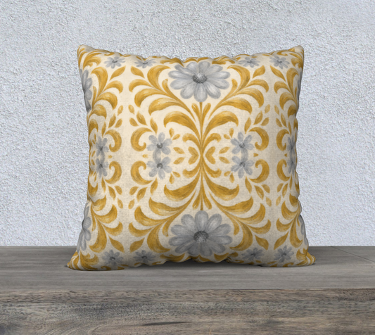 gilded gardens 22 x 22 pillow