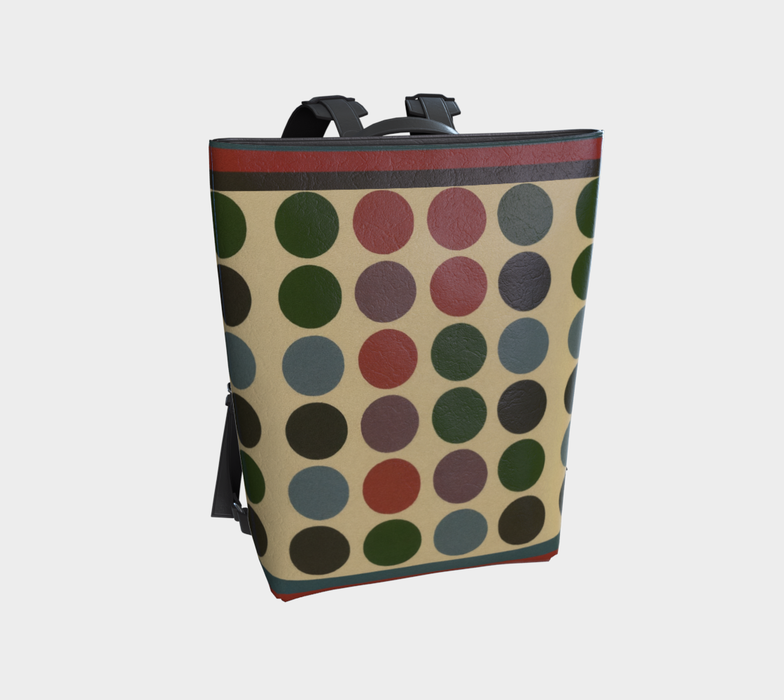 Retro Dotscape Vegan Leather Backpack