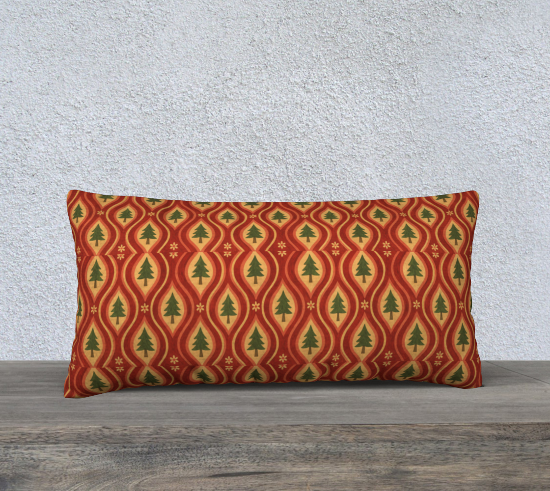 Hearthside Pines xmass trees allover  24 x 12 pillow