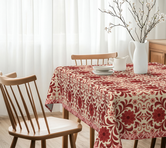 Petite Fleur Rouge D'Hiver 60 x 60 Tablecloth