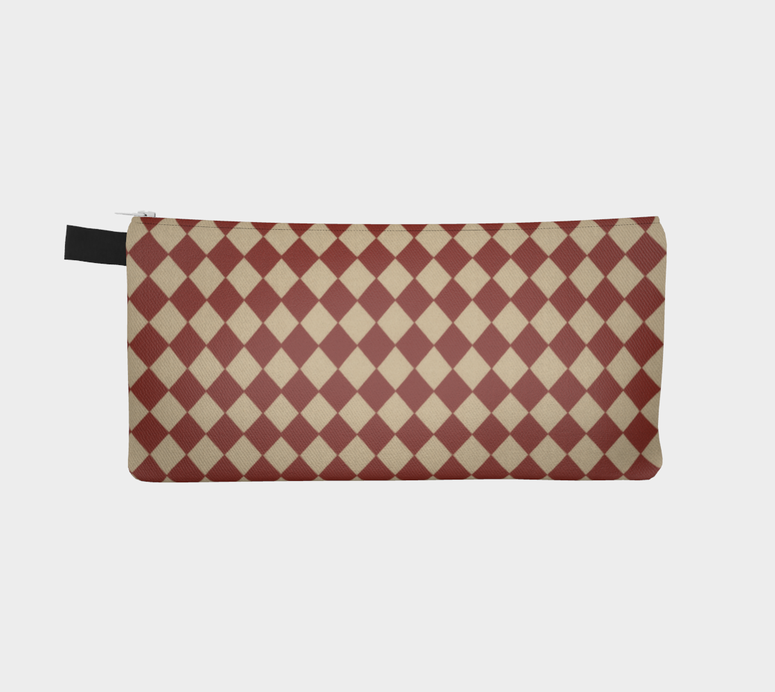 Cranberry Mini Harlequin Pencil Case