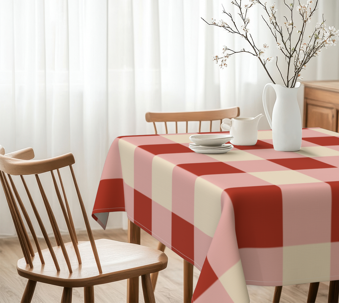 Red Gingham 60 x 60 Tablecloth