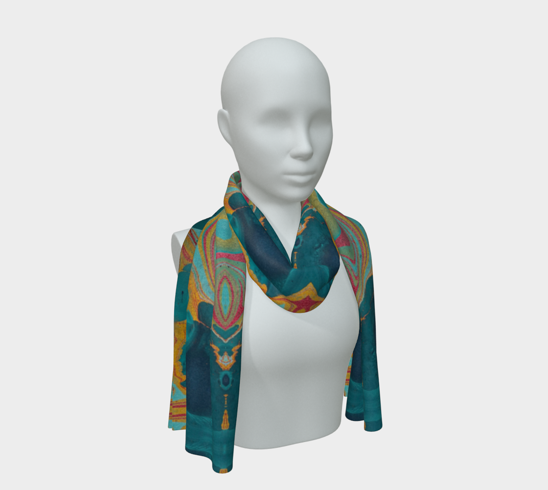 Gilded Peacock 16 x 72 scarf