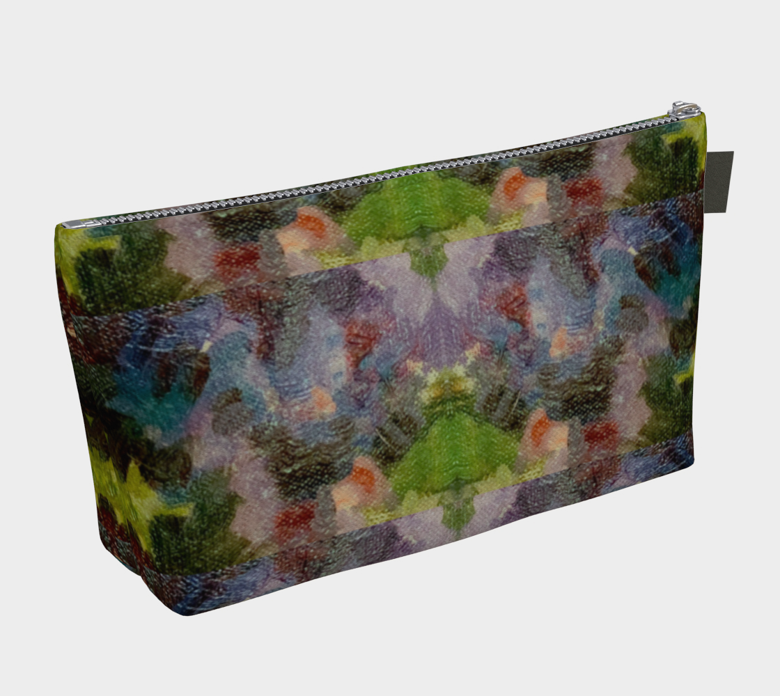 Lilac Waterlilies Makeup Bag